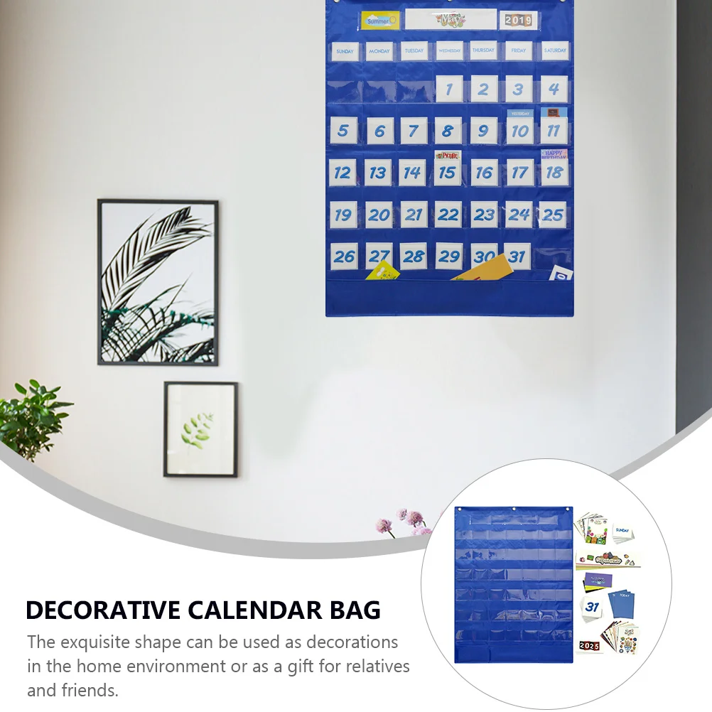 

Holiday Tips Hanging Bag Memo Note Storage Decorative Calendar Reminder Pocket Office