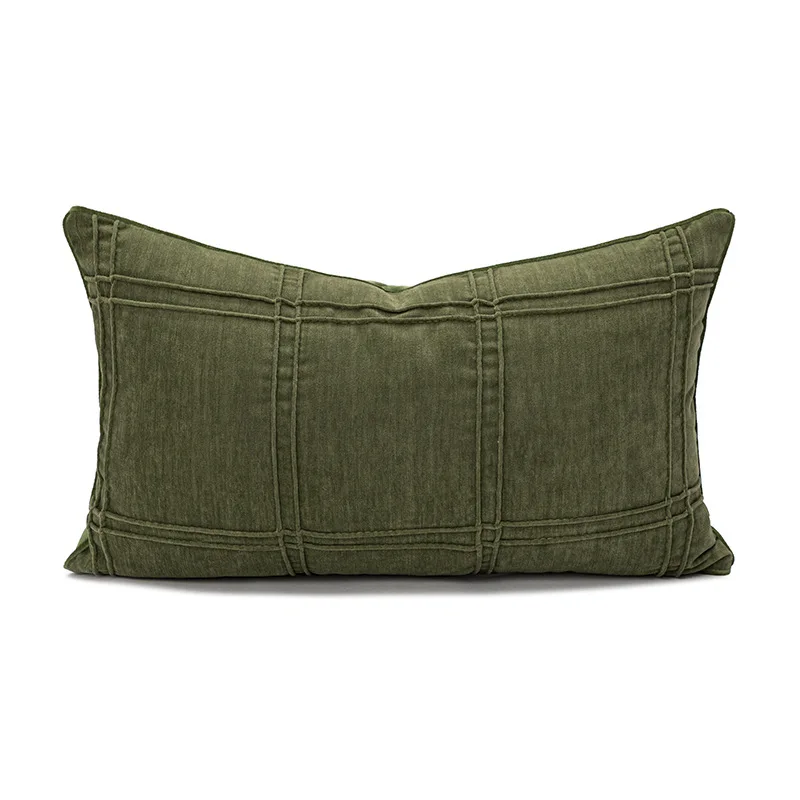 Modern Simple Light Luxury Green Home Bedroom Sofa Pillow Cushion Home-style Model Room Soft Pillow Decoration