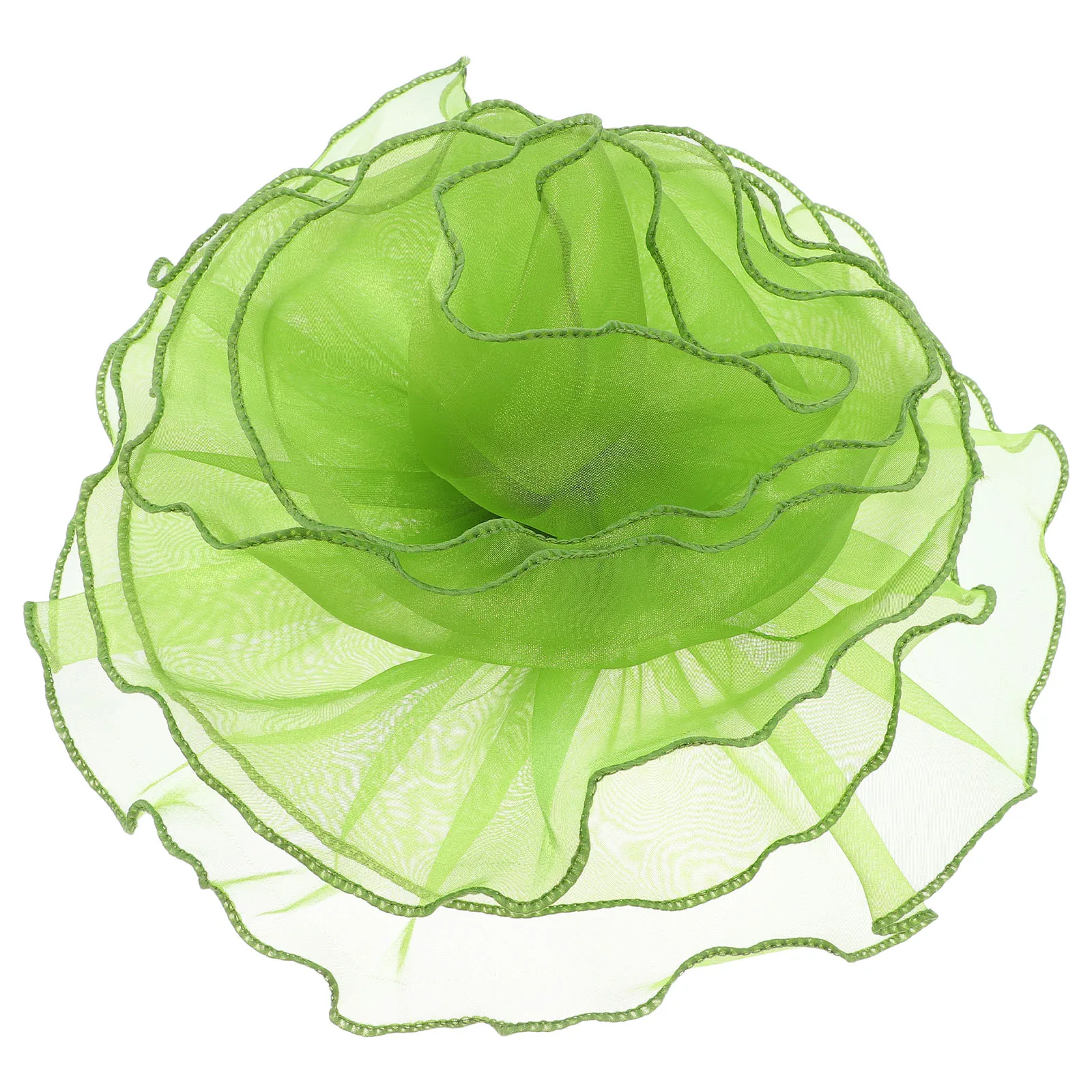 

Extra Large Organza Flower Brooch Pin Big 3D Floral Lapel Pins For Women Wedding Party Dance Dress Accessories Green