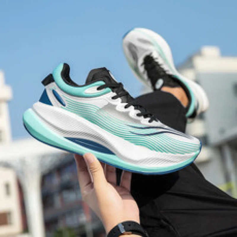 

Мужская спортивная обувь, легкие гоночные кроссовки из карбоновой пластины, зимняя амортизация, противоскользящие, износостойкие, дышащие.