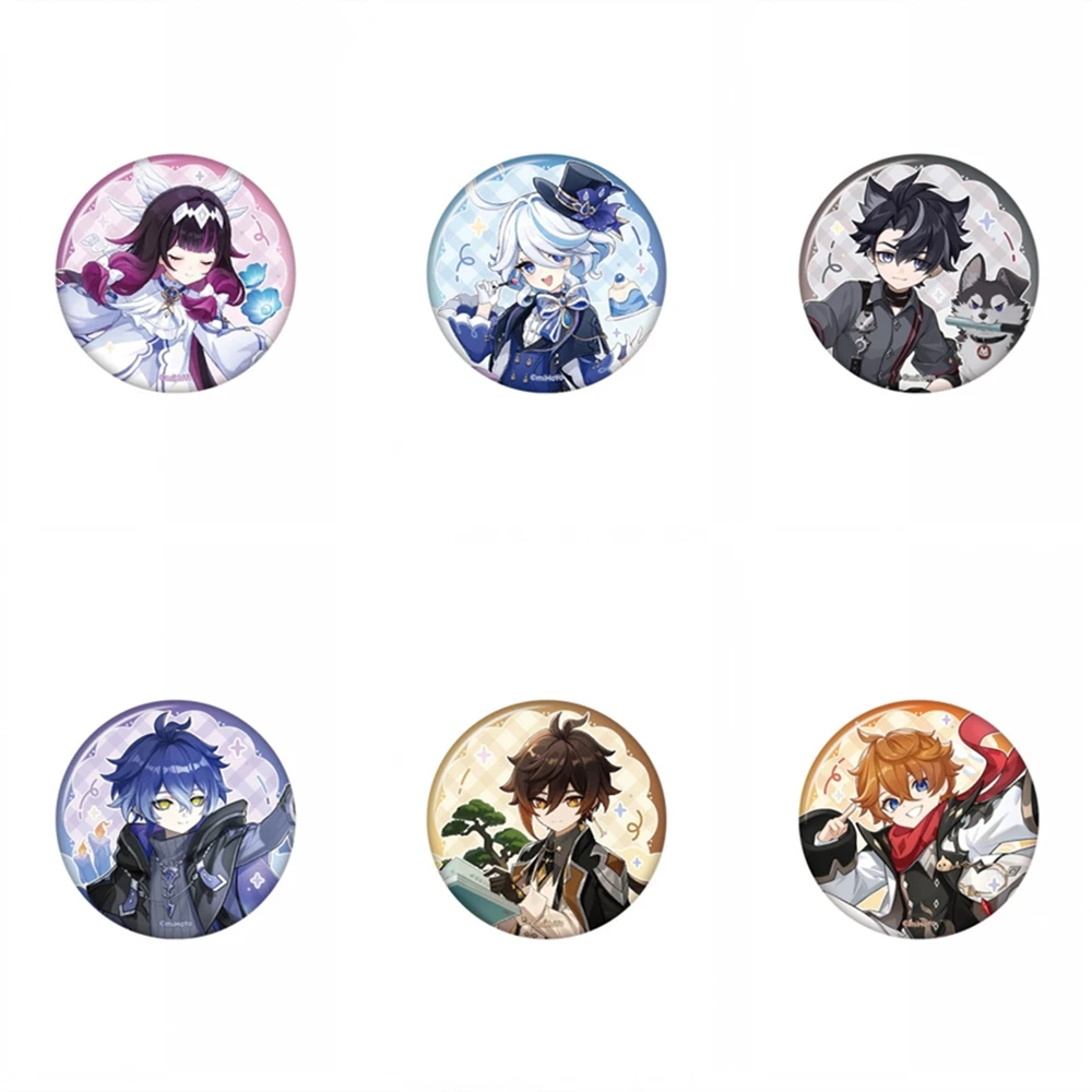 58mm Game Genshin Impact‌ Childhood Dream Series Cosplay COSTUME Badge Pin SPTE Tinplate Brooch﻿ Prop Gilf