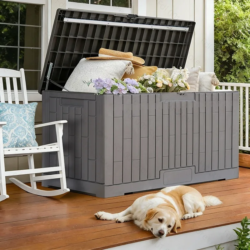Outdoor Garden Waterproof Sunscreen Storage Box Large Capacity Gardening Camping Toolbox Storage Sundries Toy Locker
