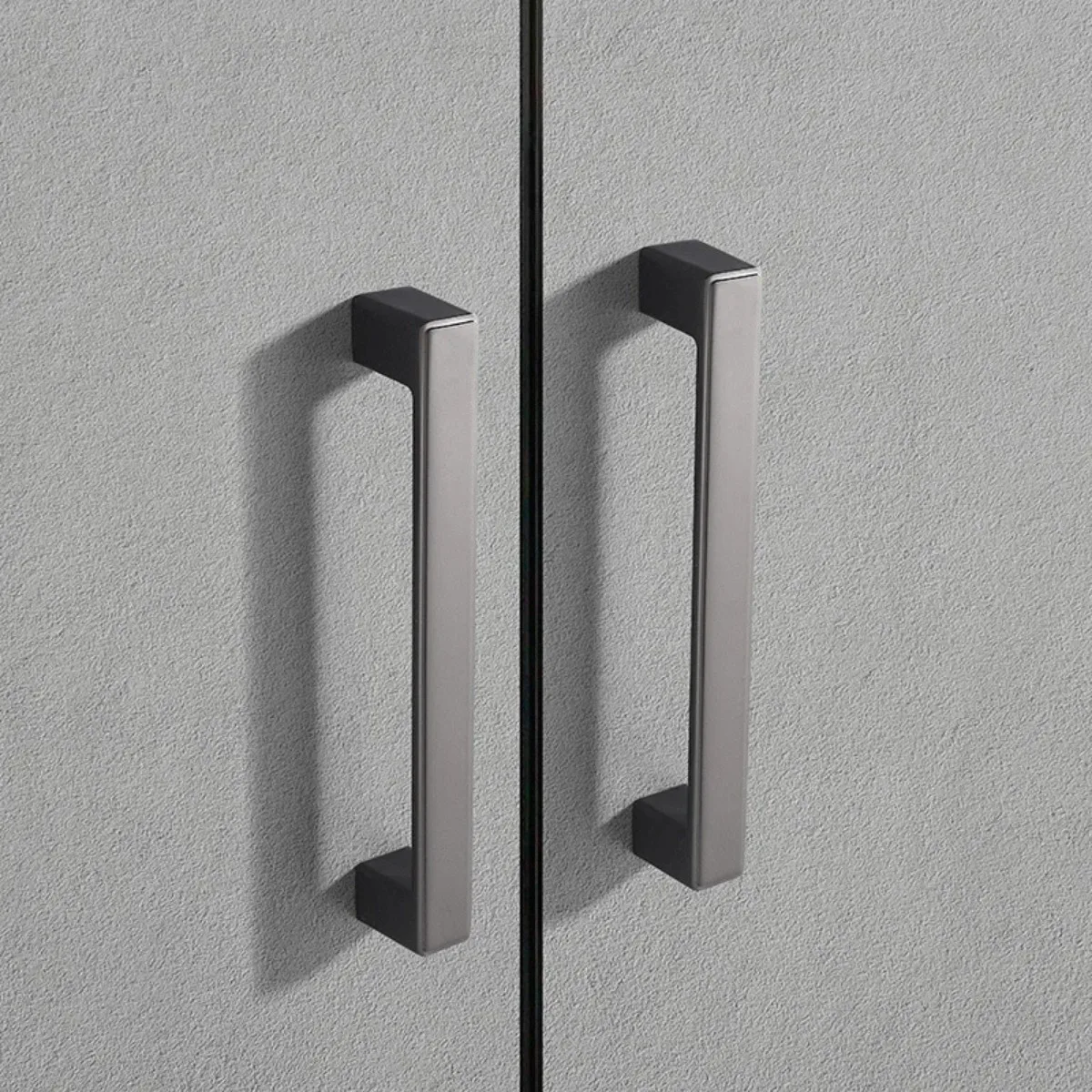 Modern Simple Style Furniture Handles Gray Zinc Alloy Handles for Cabinets and Drawers Various Styles and Sizes Cabinet Pulls