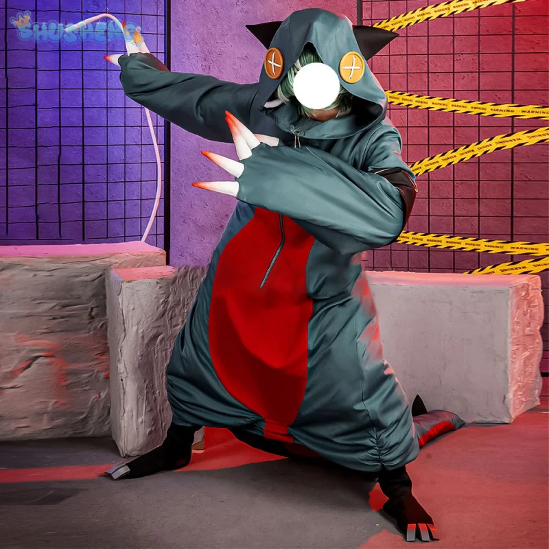 

Костюм для косплея Game GACHIAKUTA GUITA Guita, милые пижамы с динозаврами для мужчин и женщин, модная ночная рубашка для Хэллоуина и карнавала