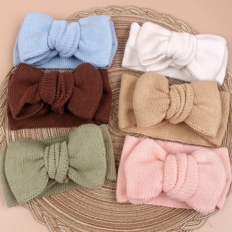 

Cotton Bow Baby Headband for Child Bowknot Newborn Headwear Cables Turban for Kids Elastic Headwrap Baby Hair Accessorie New