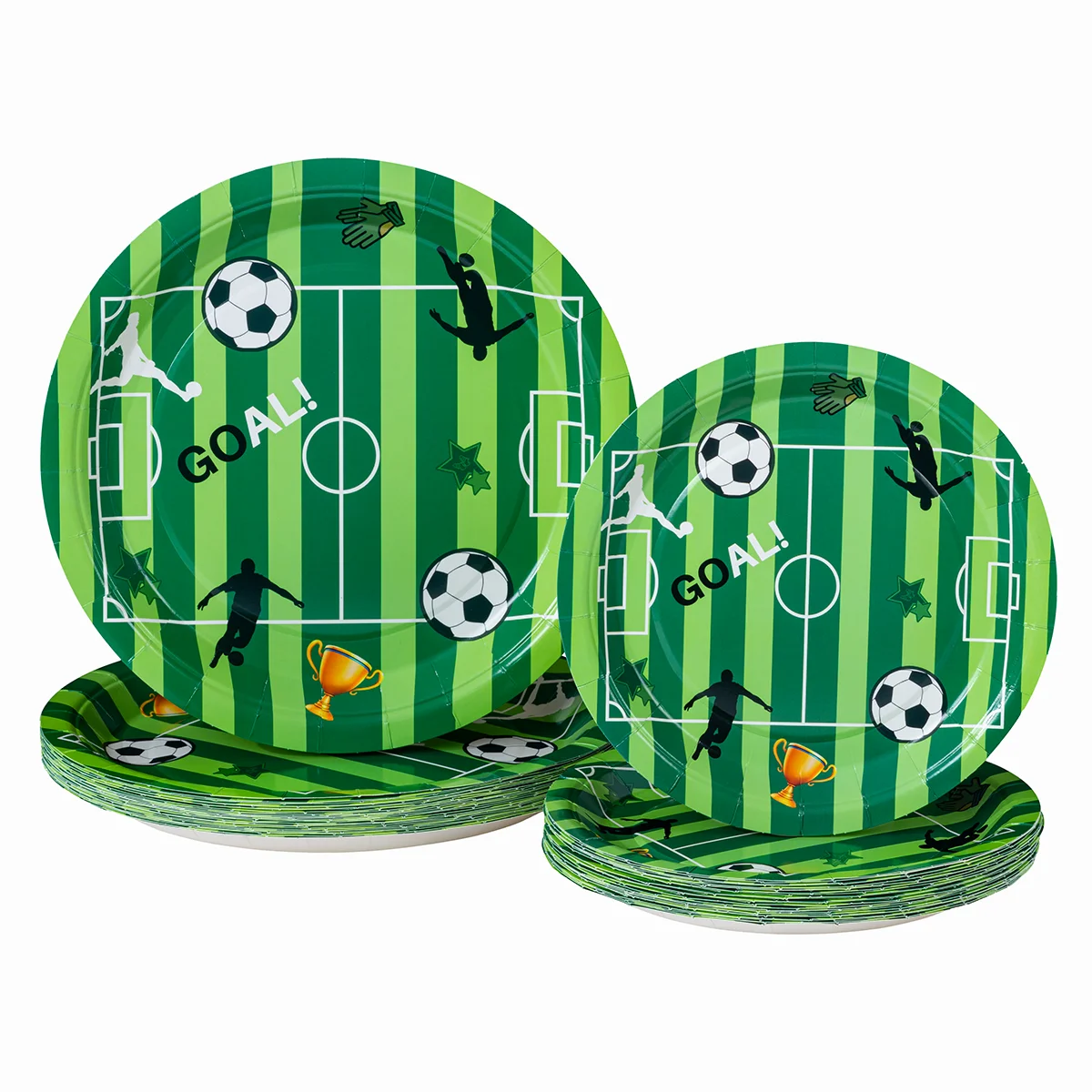 10/25/50pcs Disposable Soccer Field GOAL! Paper Plates Football Themed Plates for Kids Birthday Party Supplies image 6