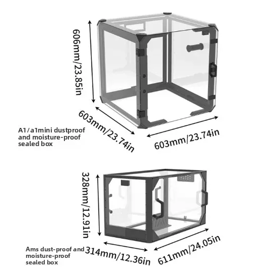 DIY Dustproof and Moisture-proof Sealing 3D Printer Cover Suitable for A1/AMS MK3/MK4/Kobra3 and Other