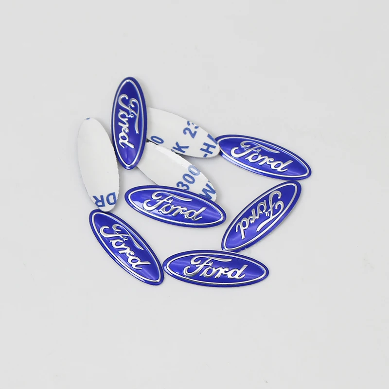 Emblema de llave de coche de 21 mm, insignia ABS para Ford ST Focus 2 3 Kuga MK2 MK3 MK4 Mondeo Fiesta Ecosport Fusion, accesorio de tuning.