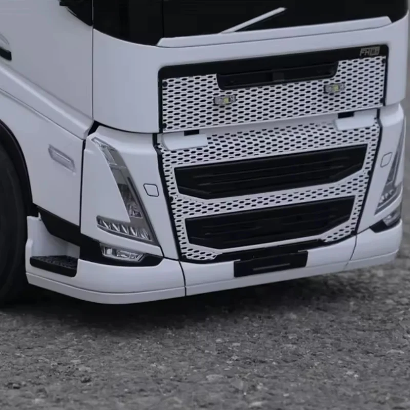 Cockpit Center Grille Kit with Headlights 1/14 RC Truck For SCANIA Tamiya For VOLVO FH16 750 Model Car DIY Parts