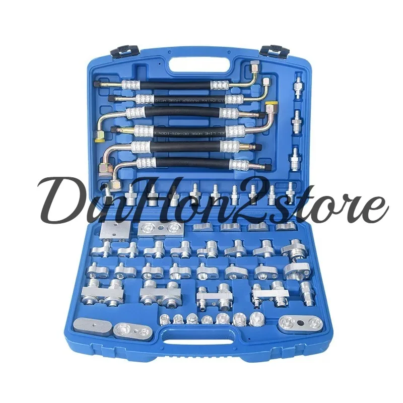 Full car series air conditioner leak detection and testing tools Aluminum air conditioner pipe thread maintenance tool set