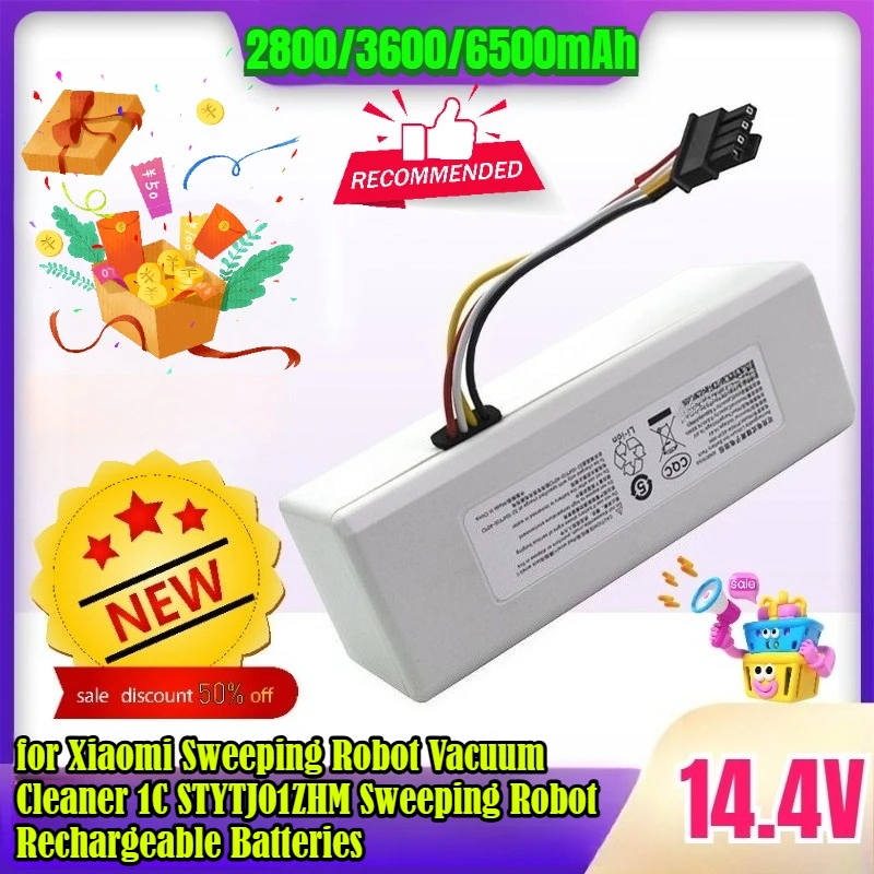 

14.4V for Xiaomi Sweeping Robot Vacuum Cleaner 1C STYTJ01ZHM Sweeping Robot Rechargeable Batteries