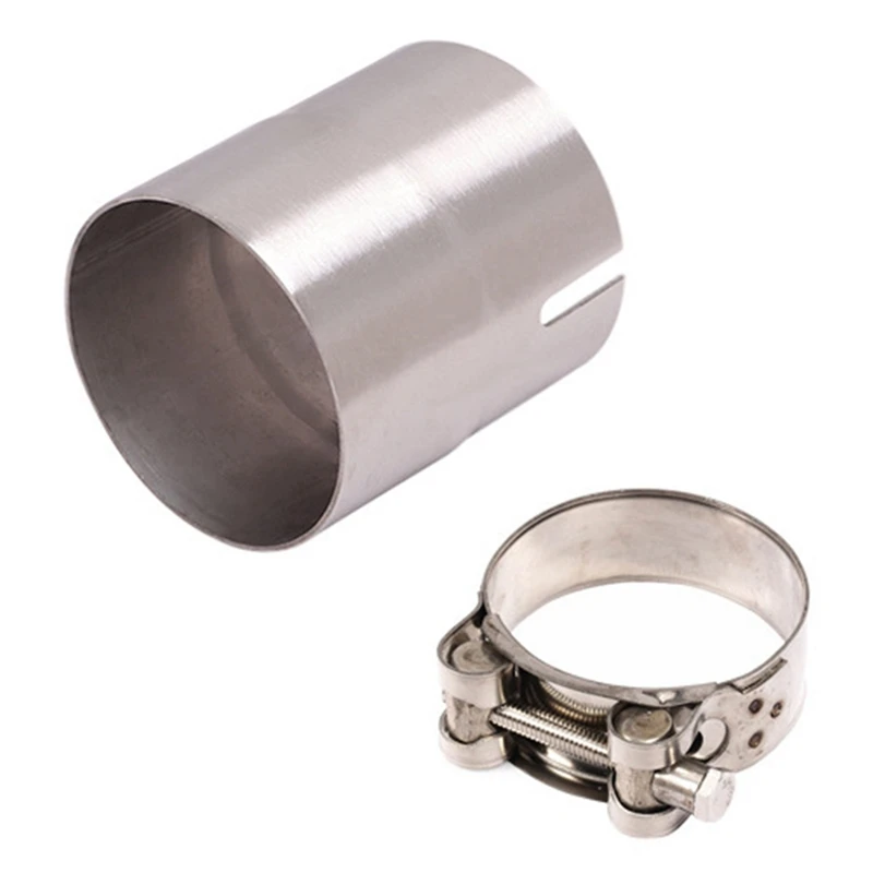 2Pcs 51Mm To 54Mm Motorcycle Exhaust Pipe Diameter Converter Motorcycle Stainless Steel Reducer Adapters Accessories