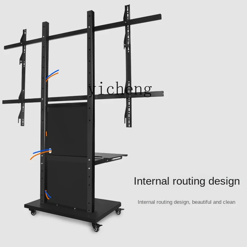 

ZC Laser Screen Floor Mobile Bracket with Wheels Projection Hard Screen Curtain Aluminum Alloy Lifting Adjustment