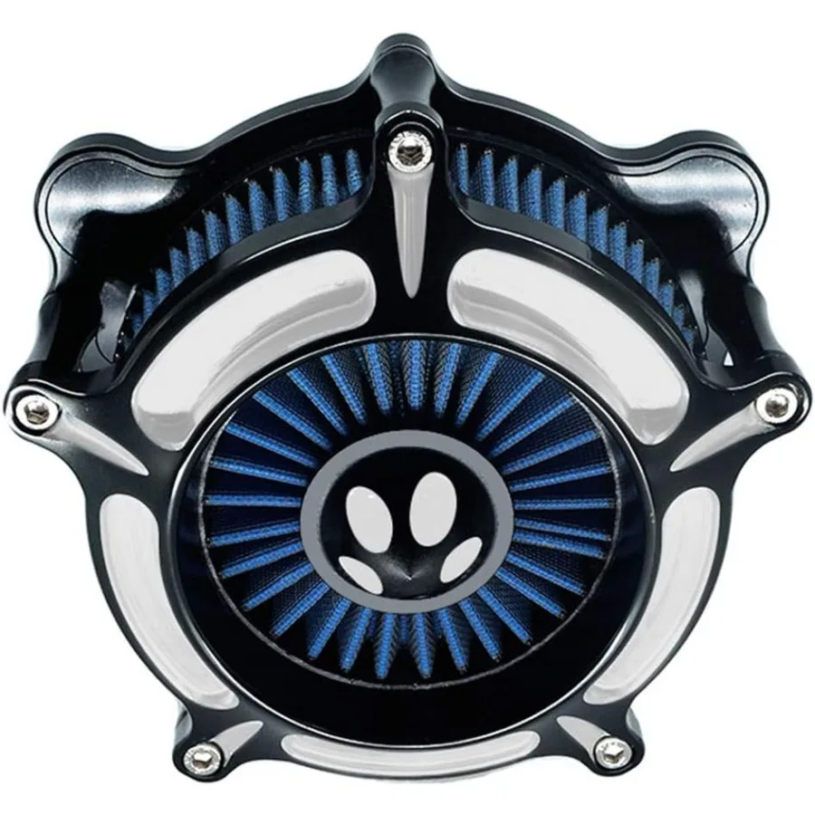 

Motorcycle Air Filter Turbine Intake Cleaner Kit CNC Cut Chrome for Harley Dyna 20002017 Softail 20002015 Touring 20002007 Fitm