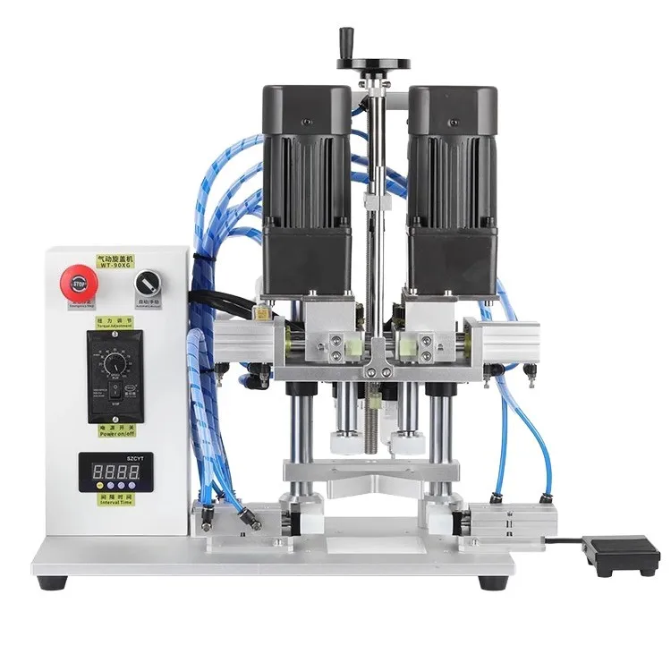 

Малогабаритный автоматический станок для завинчивания пластиковых крышек, устройство для затяжки внутренних пробок распылительных бутылок, оборудование для роликовой укупорки