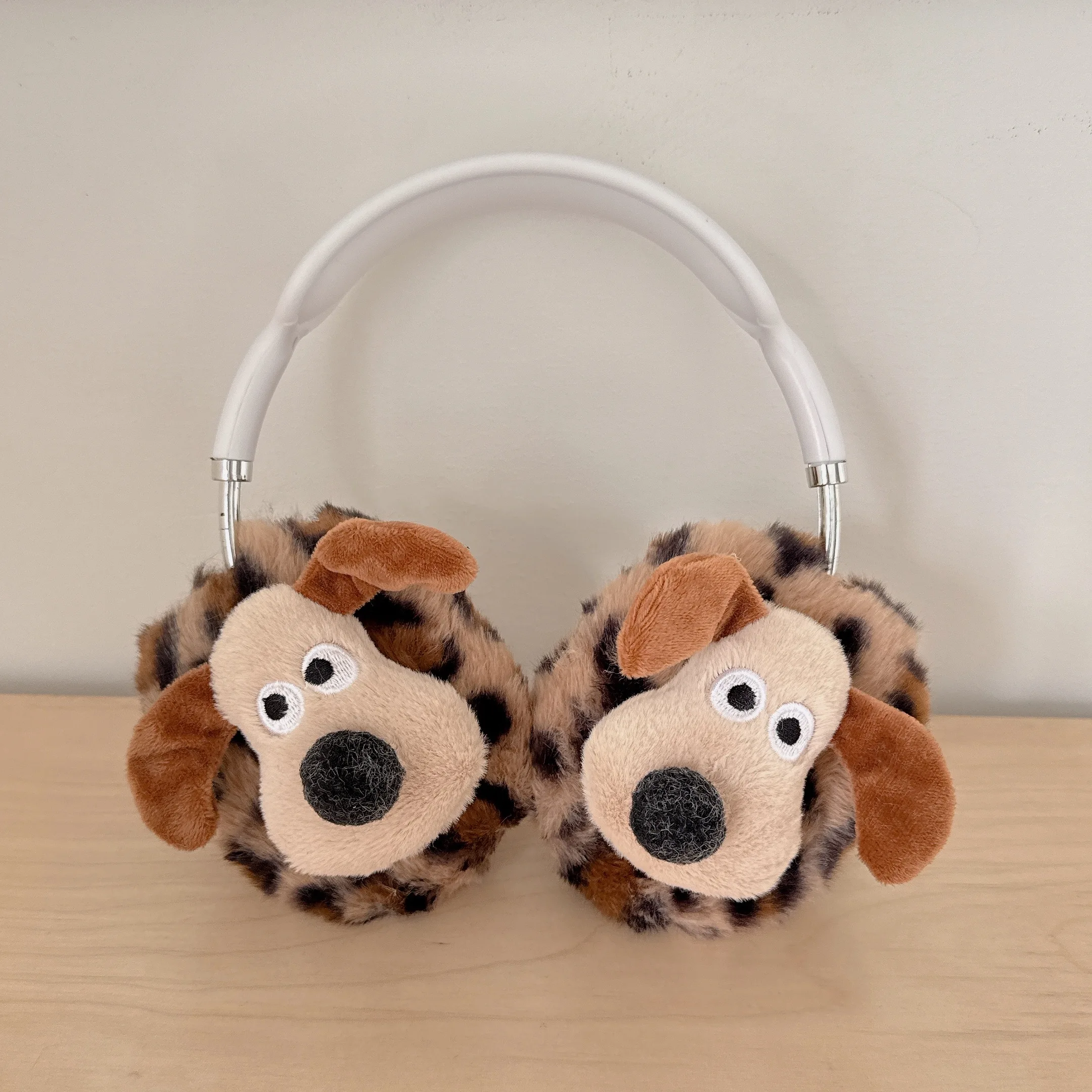 ل Airpods ماكس حقيبة سماعة الاذن أفخم لينة لطيف ثلاثية الأبعاد أفخم ماستر الكلب سماعة رأس بخاصية البلوتوث الفراء سماعة الملحقات الدفء غطاء