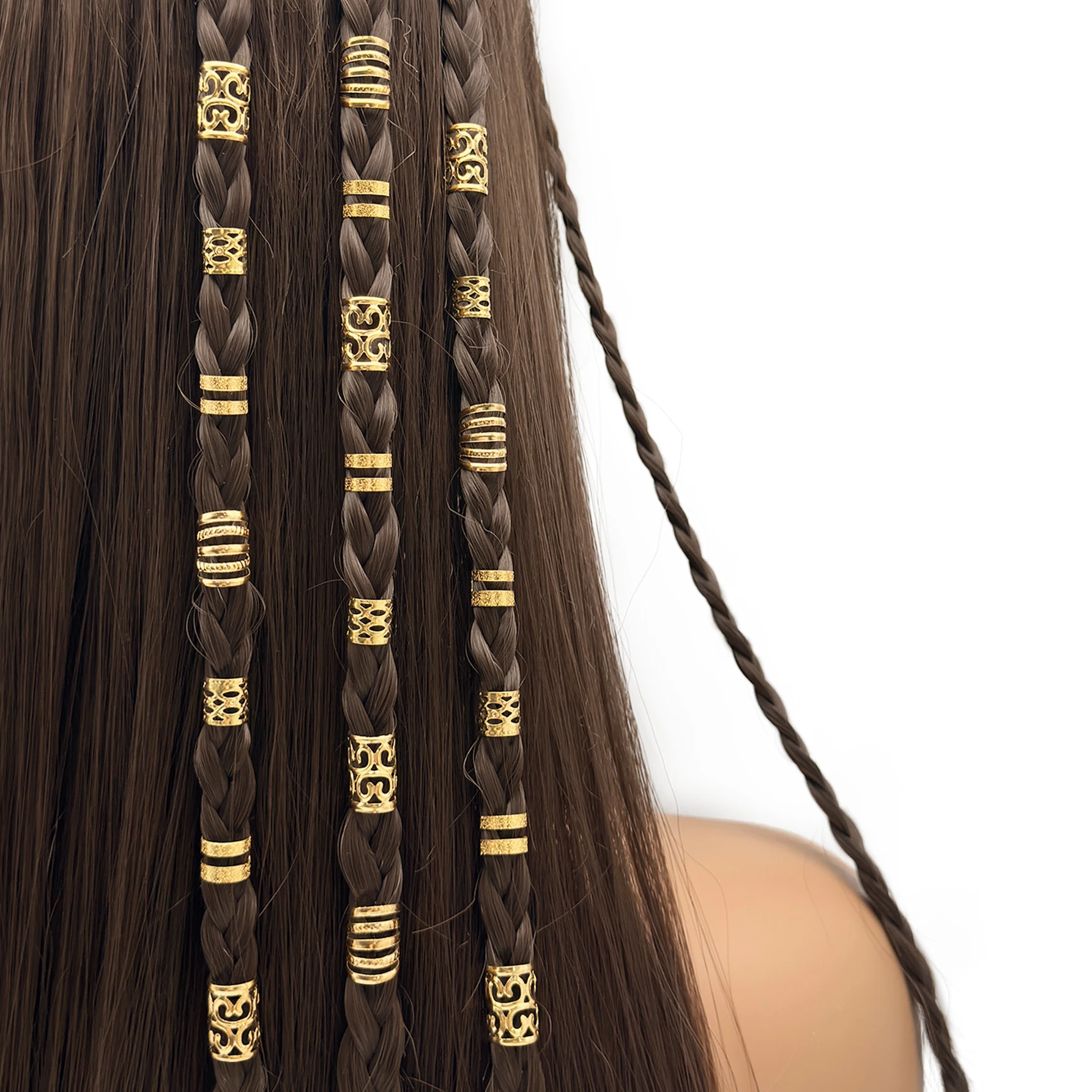 

40Pcs Alloy Loc Jewelry for Hair Jewelry for Women Girls Metal Hair Ring Cuff Clip for Dreadlock Hair Braids Jewelry Decorations