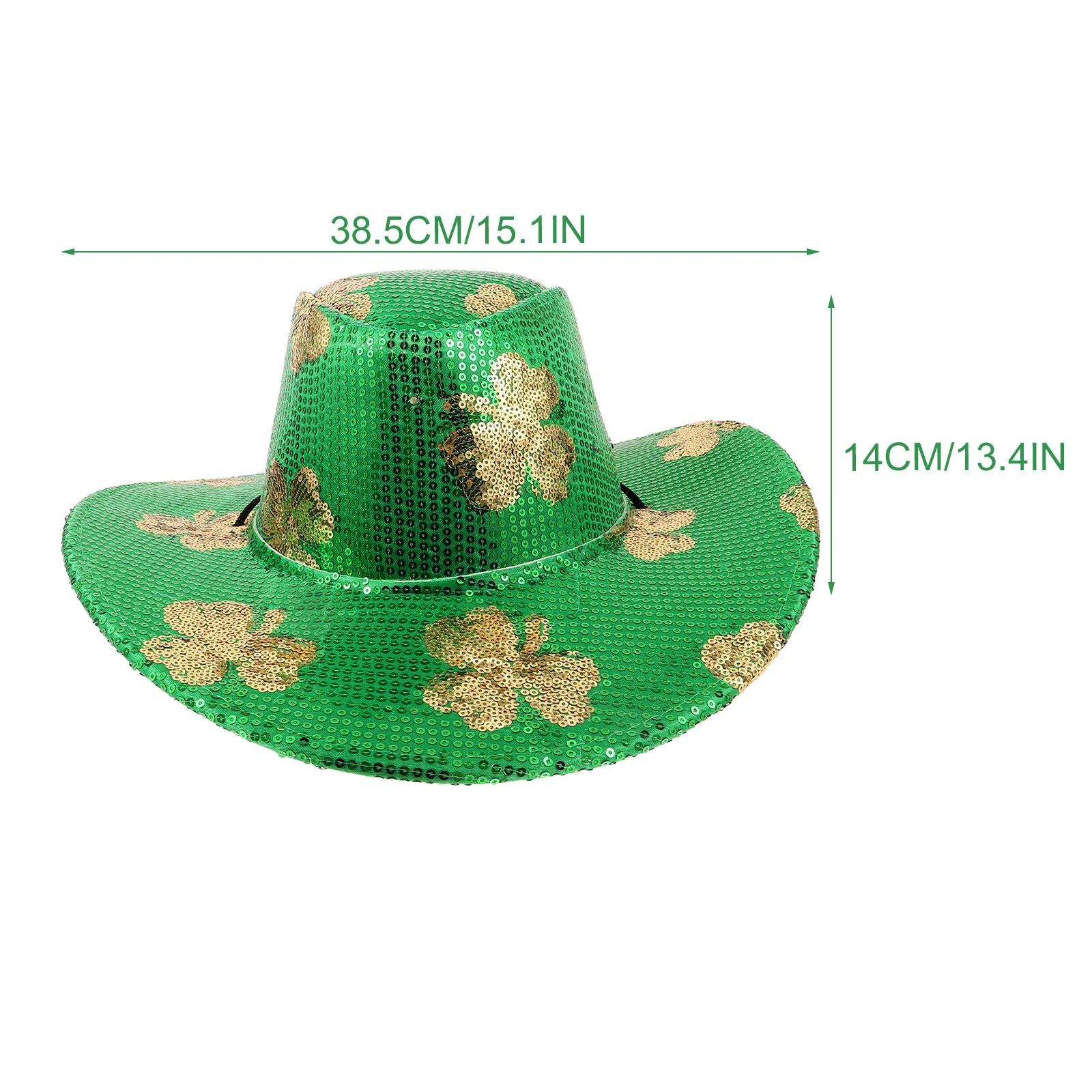 

Sequined Cowboy LED Lights Sequins Hat Women Men Cowgirl St Patricks Day Party Hats Fashion Glitter Neon Green