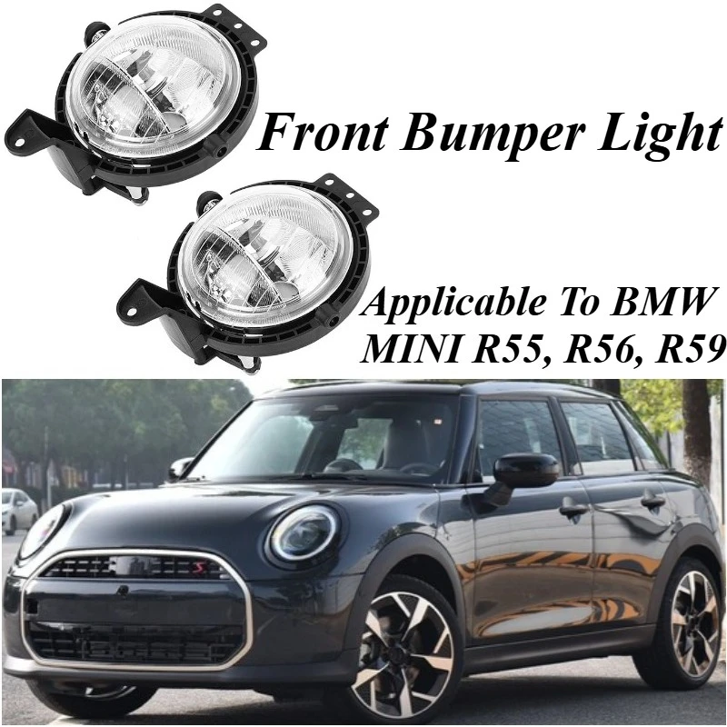 

For BMW MINI Cooper R55 R56 R59 Front Bumper Fog Light Driving Lamp Kit L=R Direct Fit Durable OEM Style With Mounting Hardware