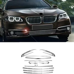 Front and rear bumper decorative chrome strips For BMW 5 Series 520 525 528 2014-2017