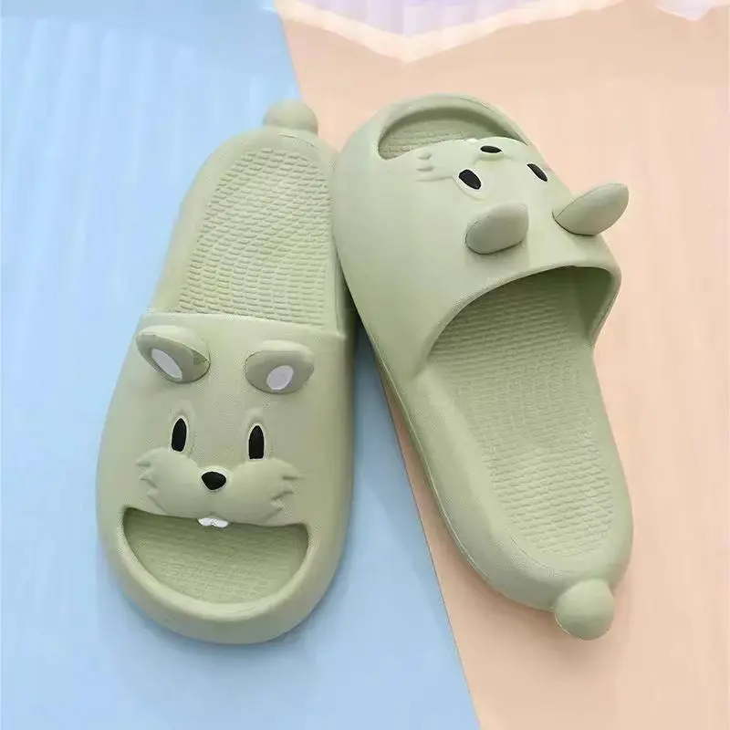 children eva slippers rabbit cute soft sole slides boys and girls sandals parent-child shoes indoor and outdoor shoes