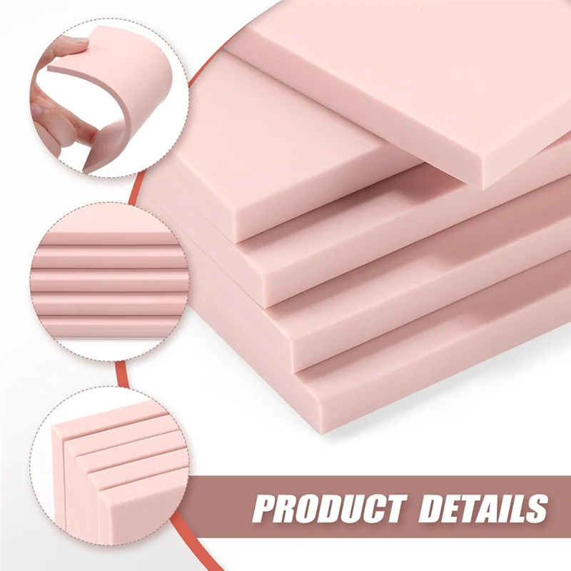 

Engraving Tools& Linoleum Blocks For Printmaking–Set Of 5 Soft Rubber 4" X 6" Blocks Ideal For Stamp Creation