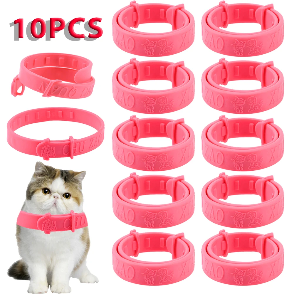 1/5/10PCS Pet Cat Collar Anti Mosquito Protection Cat Anti Flea Tick Mite Insect Repellent Dogs Cats Health Pet Supplies Lasts