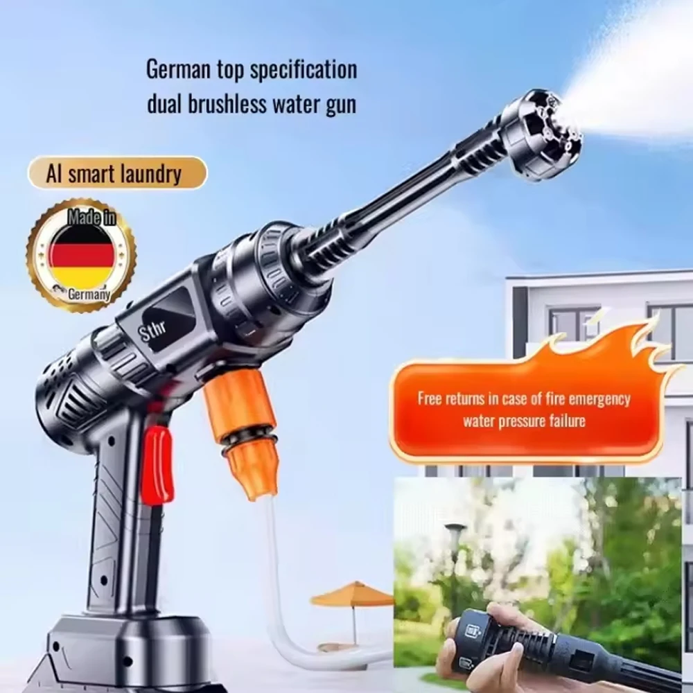 Auto Waschen Waschmaschine Pistole Hause Drahtlose Hochdruck Powered Hochdruck Auto Waschen Pistole Spray Reiniger Waschmaschine Auto Sauber Werkzeug