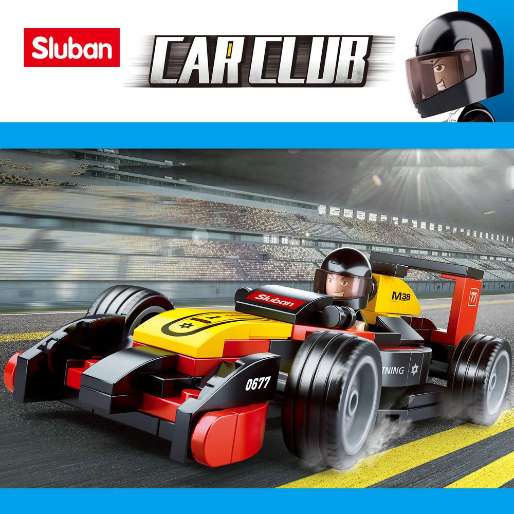 

Sluban Building Block Toys B0677/B0676 Formula Racing Car 120PCS Model Bricks Sports Car Compatbile With Leading Brands