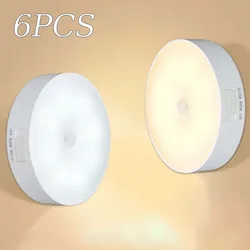Motion Sensor LED Night Light USB Rechargeable Night Lamp For Kitchen Cabinet Wardrobe Lamp Staircase Wireless LED Closet Light