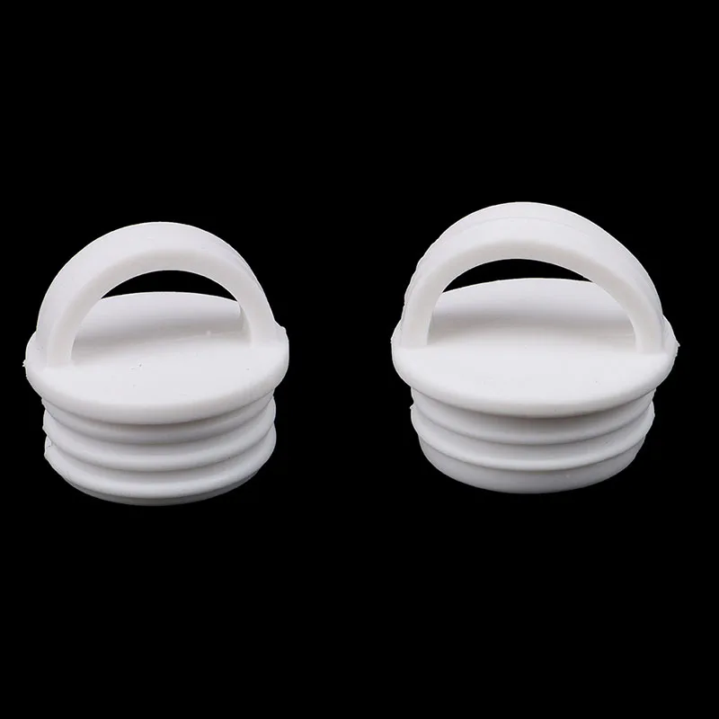 2Pcs White Mop Bucket Drain Stopper Silicone Bucket Scupper Drain Holes Plugs Outfall Cover For Bathroom Laundry Kitchen