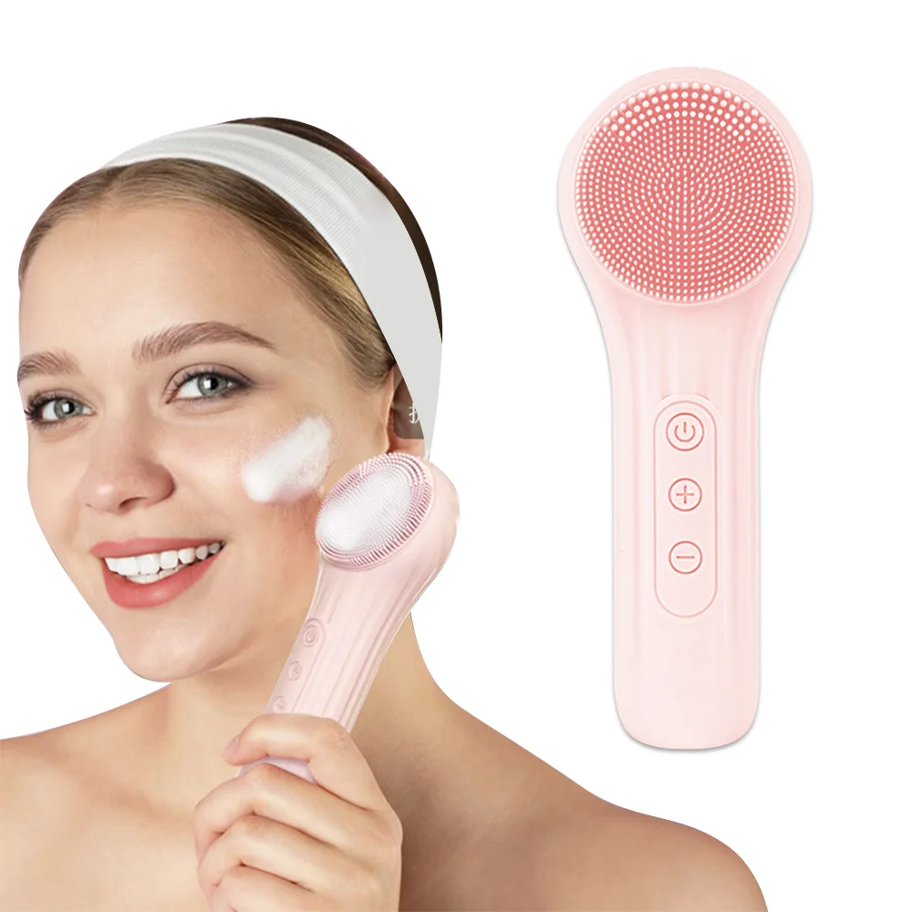فرشاة تنظيف الوجه الكهربائية المقاومة للماء من سونيك، منظف الوجه القابل لإعادة الشحن عبر USB، وتقشير وتقشير الوجه العميق #1