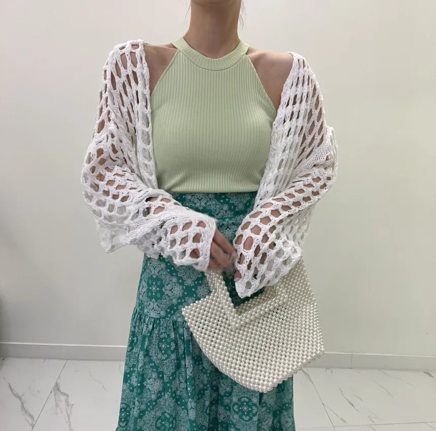 Sexy Large Mesh Cardigan Feminino Korean Fashion Spring Summer Hot Ladies Casual Beach Cardigans Women Clothes Cheap Wholesale