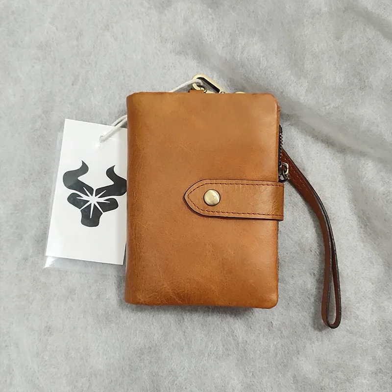 genuine leather men wallet rfid blocking credit cards holder purse male fashion clutch money bag