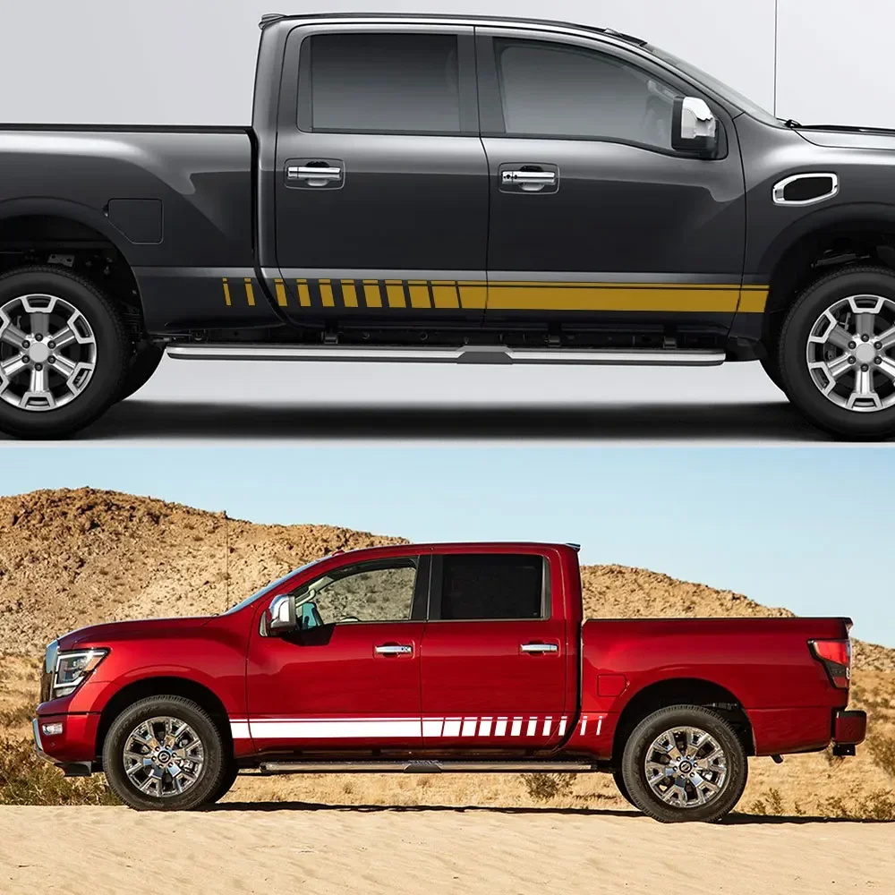 باب السيارة الجانب ملصق لاقط شريط نمط ديكور مائي ضبط السيارات اكسسوارات لنيسان تيتان تويوتا هايلكس فورد F150 ايسوزو Dmax