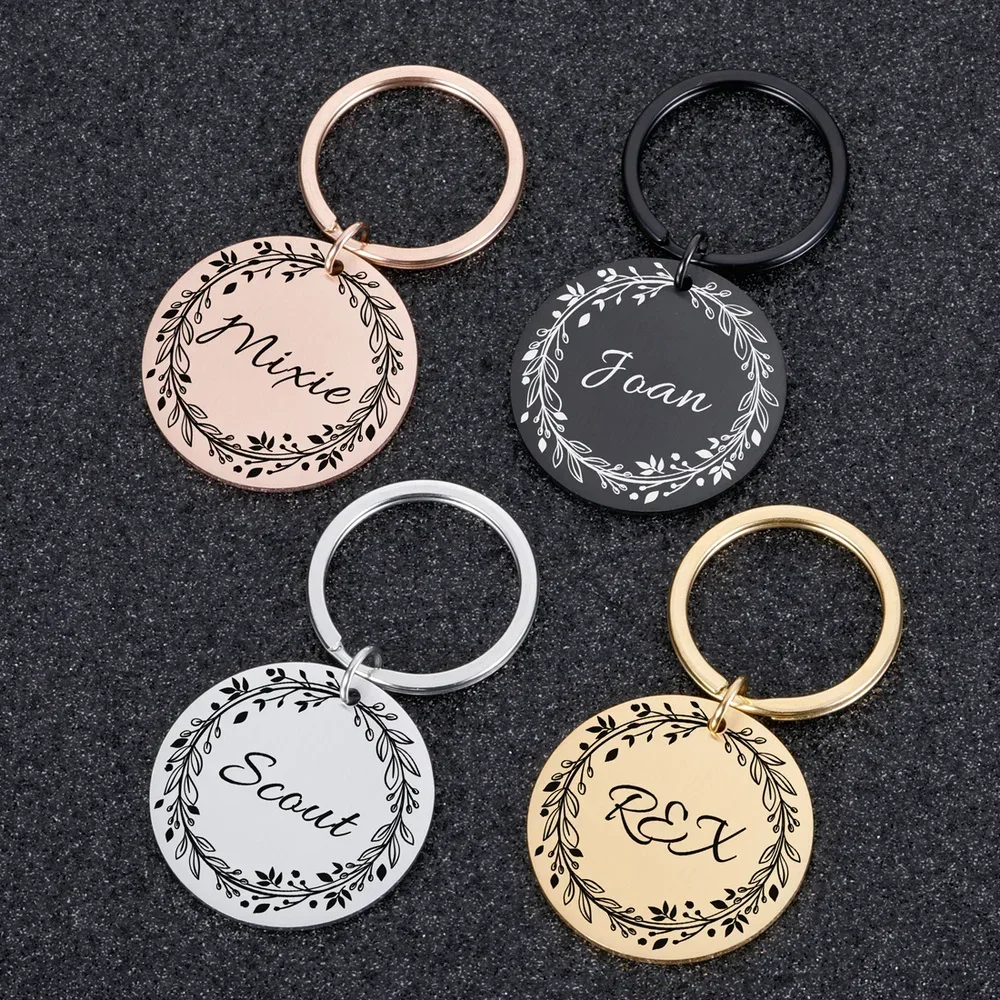 Personalized Dog ID Tags  Engraved Cat Puppy Pet ID Name Number Plate Address Collar Tag Pendant Pet Accessories Dropshipping