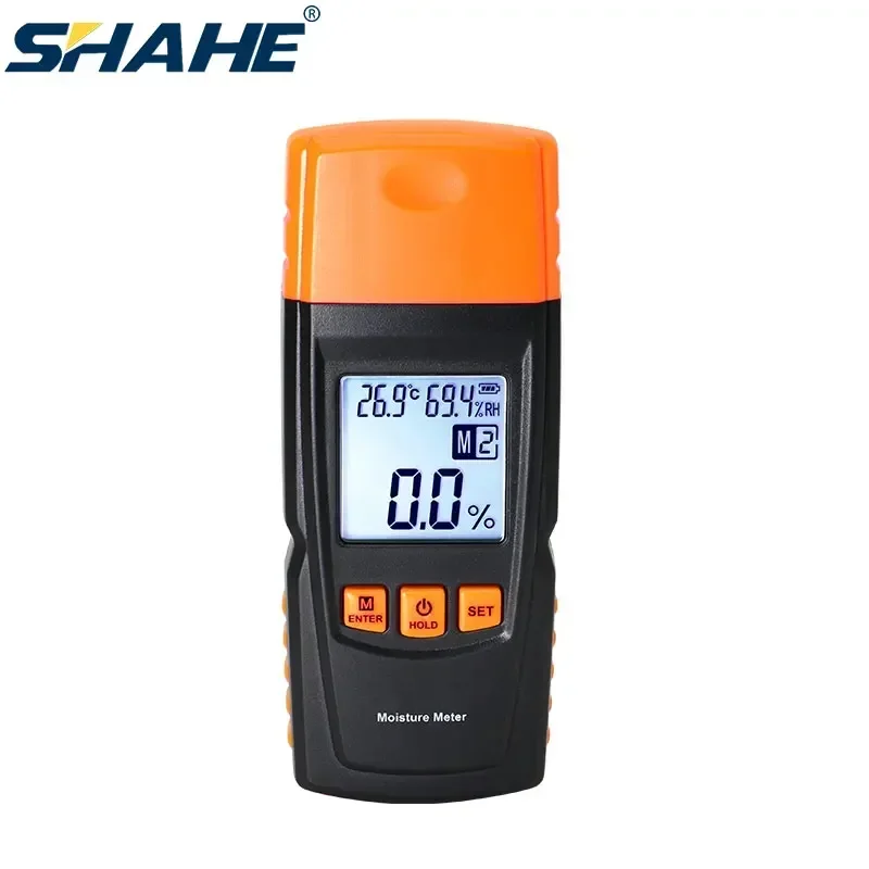 SHAHE Digital Moisture Meter 2~70% Wood Moisture Meter Hygrometer Humidity Tester Timber Damp Detector LCD Display