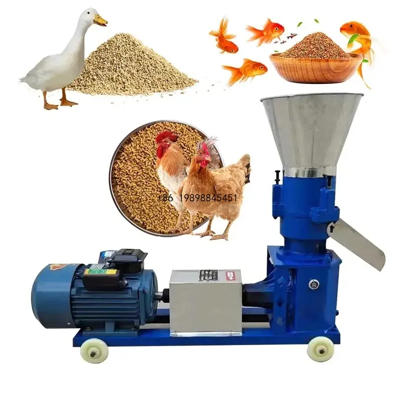 Feed Processing Mini Small Poultry Chicken Fish Pig Goat Cattle Cat Animal Pellet Manufacturing Pelletizing
