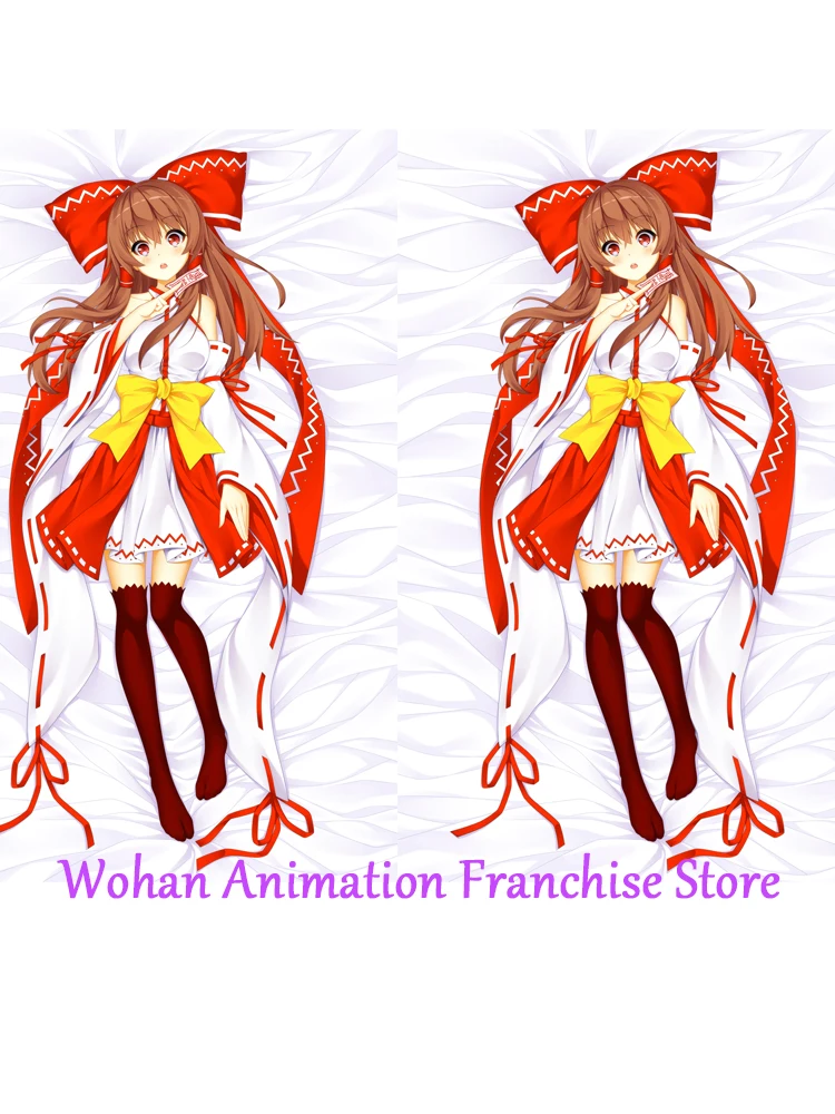 Dakimakura Anime Pillow Case Reimu Hakurei Pillow Cover Halloween Christmas Decoration 2023