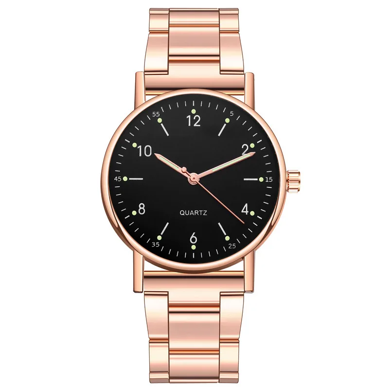Fashion Couple Quartz Watch Stainless Steel Band Numeral Dial Business Casual Wristwatch For Men Women Lover Pair Wrist Clock