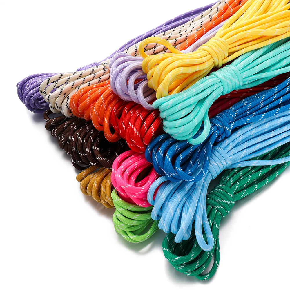 Cordon tressé multifonctionnel coloré de 2 à 5 mètres, 5 mm, pour la fabrication de bijoux, accessoires de bricolage pour sacs à dos, pendentifs et cordons de téléphone
