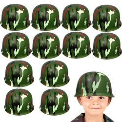 10-50pcs Army Helmets for Kids Plastic Camouflage Hat Soldier Helmet Camo Costume Dress Up Hat Camo Themed Birthday Party Favors