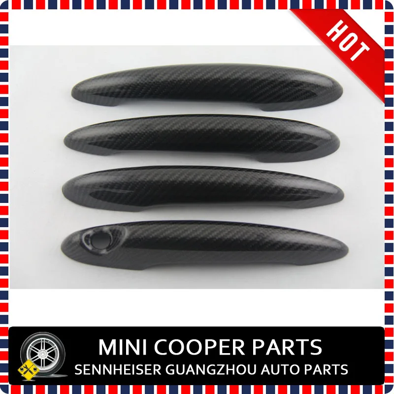 Brand New UV Protected Carbon Fiber Material Style Door Handle Cover For Mini Cooper Countryman R60(4 pcs/set)