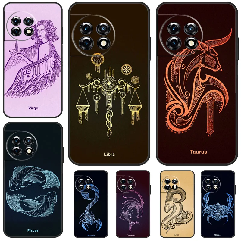 Zodiac Sign Case For OnePlus Nord N200 N100 Nord 3 2T CE 2 Lite OnePlus 12 11 10 Pro 10T 10R 12R Cover