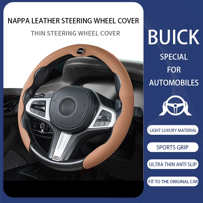 Suitable For Buick Enclave Vella Steering Wheel Cover Leather Ultra-Thin PLUS Buick Envision GL86 Buick Excelle E4E5