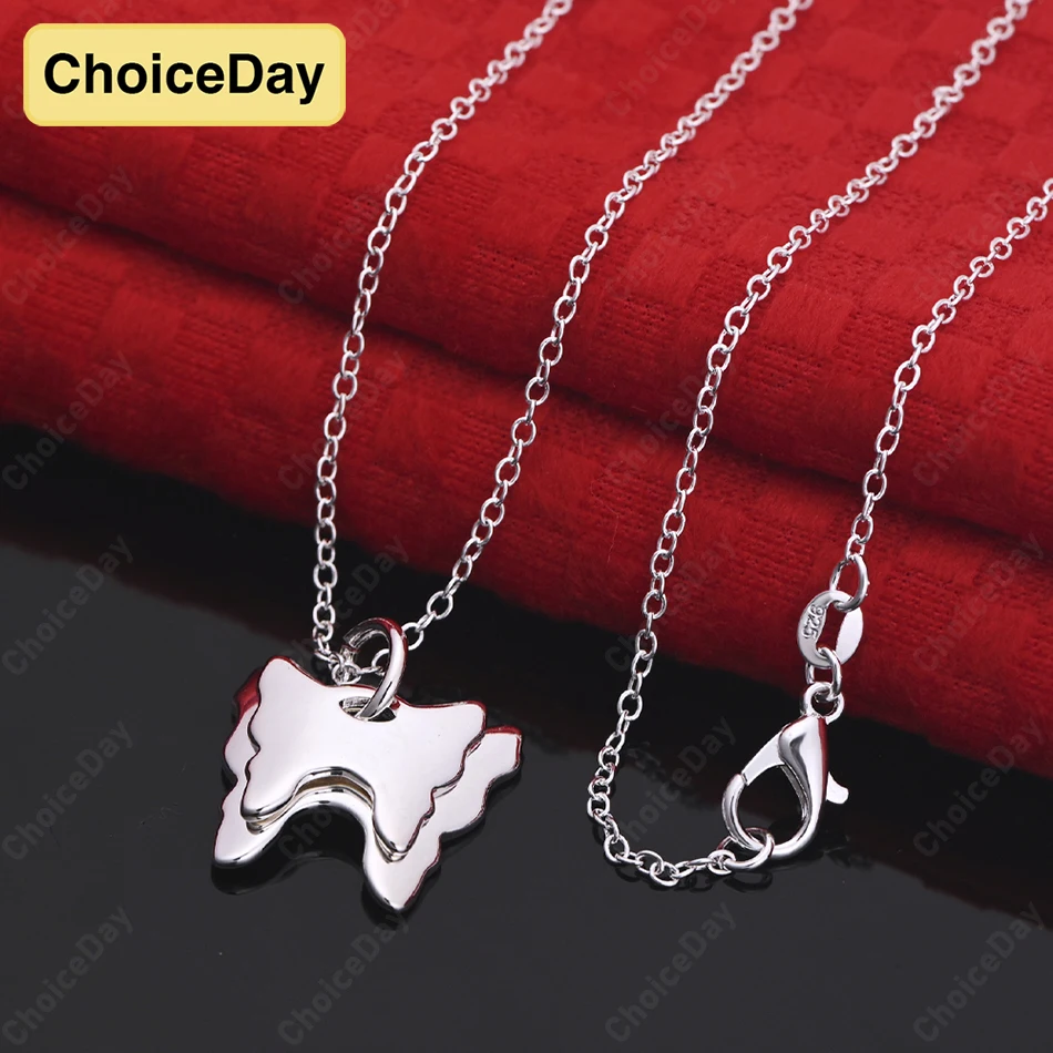 

ChoiceDay Fashion 925 Sterling Silver Exquisite Butterfly Pendant Necklace Women's Accessories Ornaments Gift Jewelry Party