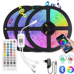 12 Volt Led Strip Lights Wifi Lamp Bluetooth Led Wall Room Light 2835 5050 Led Ribbon Luces Led Rgb Diode Tape 20 Meters Band