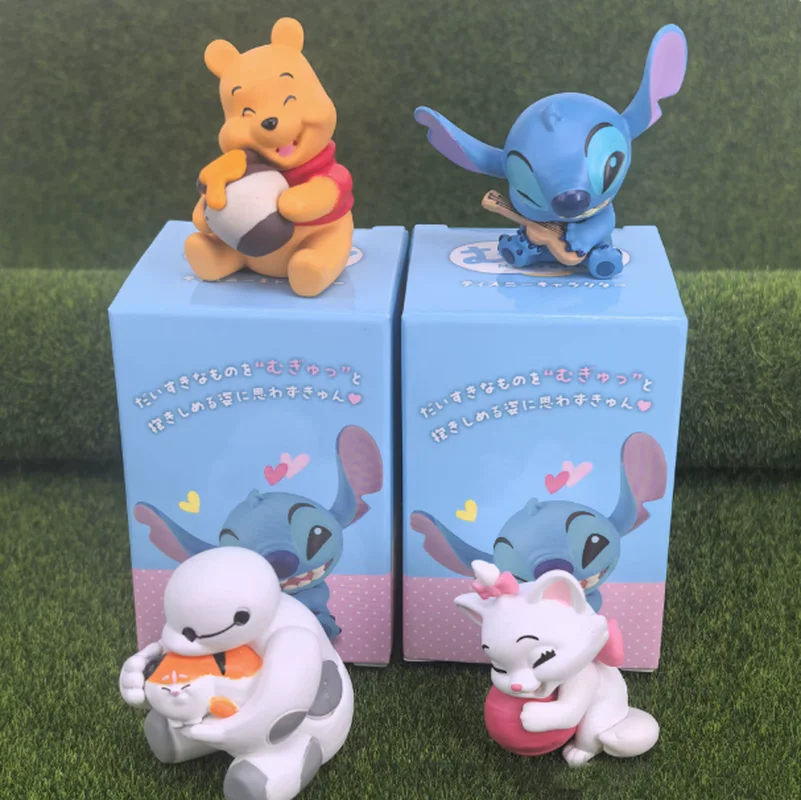 

New In Stock Anime Stitch Winnie Character Hug Toy Design Blind Box Kawaii Action Figure Desktop Decoration Fans Surprise Gifts