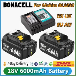 For Makita BL1830 Rechargeable Battery 6000mAh Battery 18V BL1830 BL1815 BL1860 BL1840 Tool Replacement Battery With 4A Charger