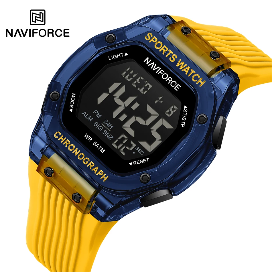 

NAVIFORCE оригинальный дизайн мужские часы с ЖК-дисплеем роскошные модные светящиеся водонепроницаемые кварцевые наручные часы Relogio Masculino 2025